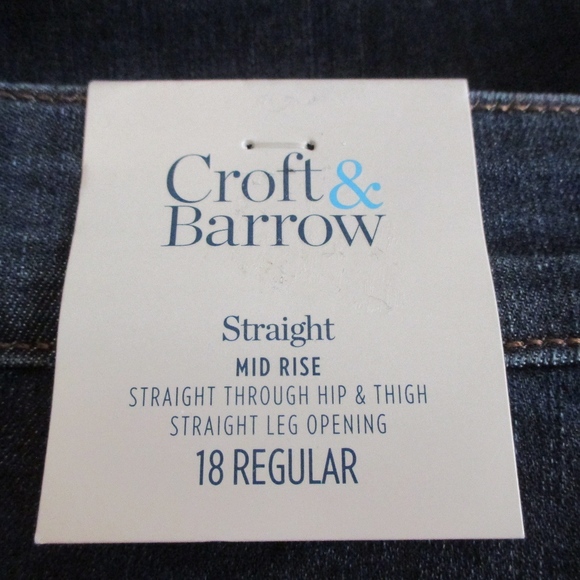 NWT - CROFT & BARROW Stretch jeans - sz 18 R - Picture 2 of 3